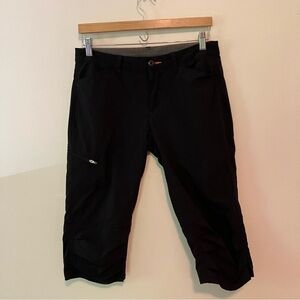 Orvis Womens Nylon Blend Outdoor Hiking Capri Pants Shorts Black Size 6 Camping